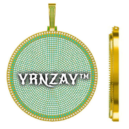 CUSTOM LETTER NECKLACE 3D BIG DISC