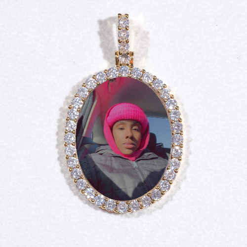 3D Oval Custom Picture Pendant