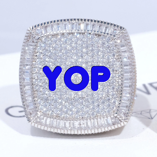 CUSTOM LETTER 3D ICED RING