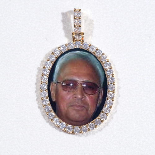 3D Oval Custom Picture Pendant