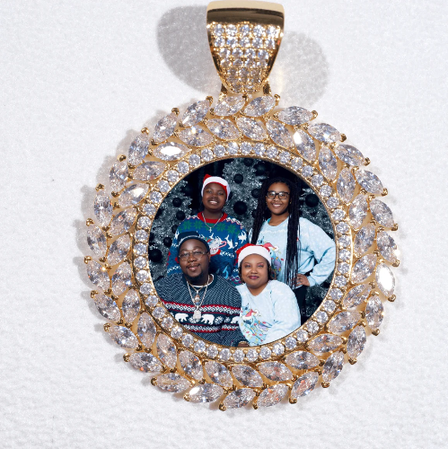 Large 3D Wheat Ear Custom Picture Pendant