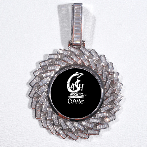Large 3D Baguette Custom Picture Pendant