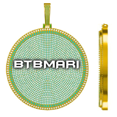CUSTOM LETTER NECKLACE 3D BIG DISC