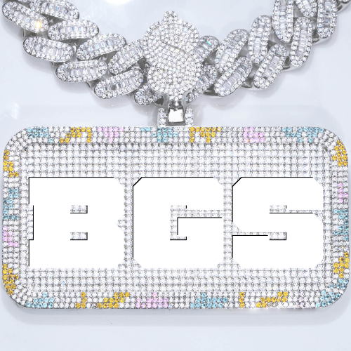 CUSTOM LETTER NECKLACE 3D COLORFUL SQUARE