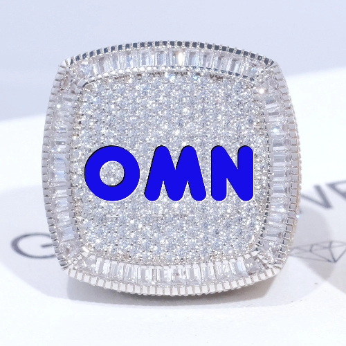CUSTOM LETTER 3D ICED RING