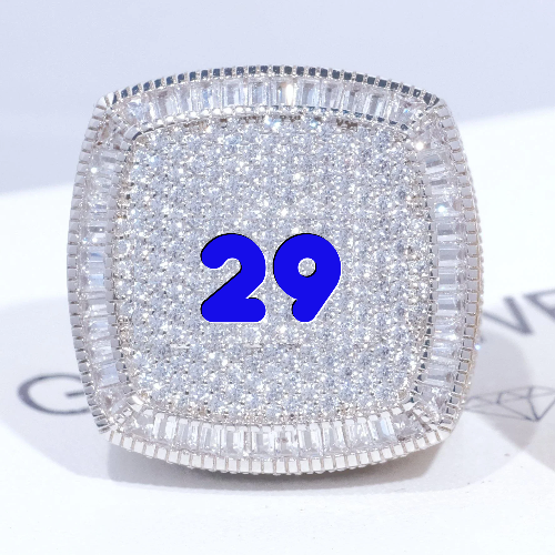 CUSTOM LETTER 3D ICED RING