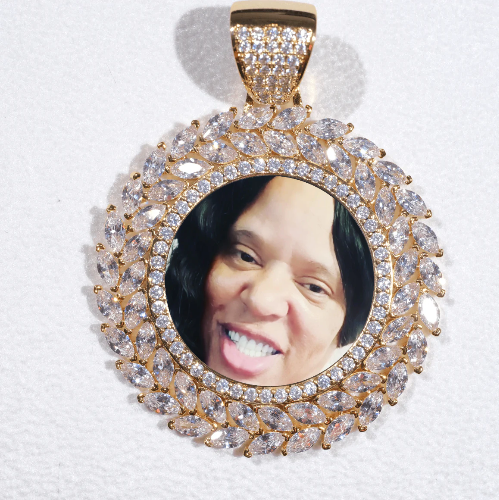 Large 3D Wheat Ear Custom Picture Pendant
