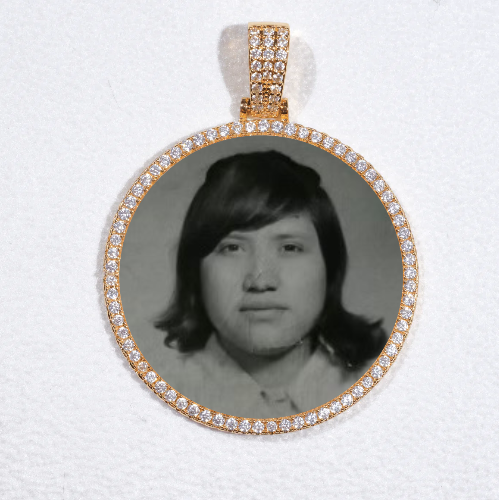 MEDIUM 3D CIRCLE CUSTOM PICTURE PENDANT