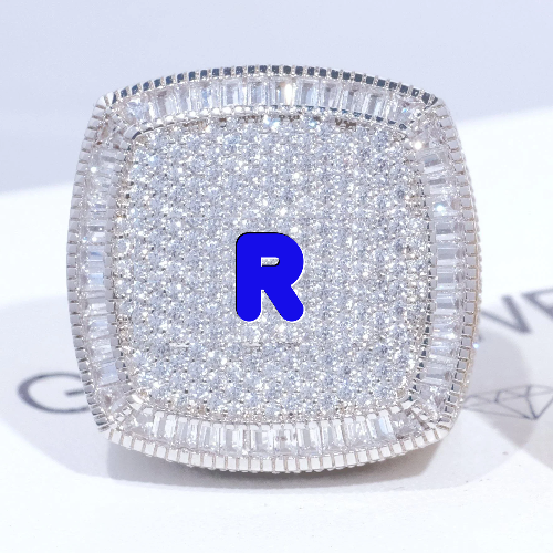CUSTOM LETTER 3D ICED RING