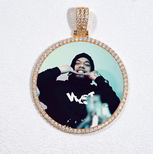 MEDIUM 3D CIRCLE CUSTOM PICTURE PENDANT