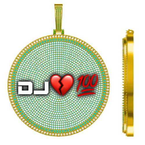 CUSTOM LETTER NECKLACE 3D BIG DISC