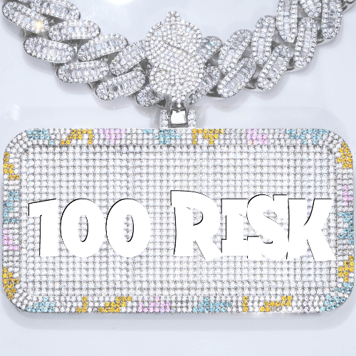 CUSTOM LETTER NECKLACE 3D COLORFUL SQUARE