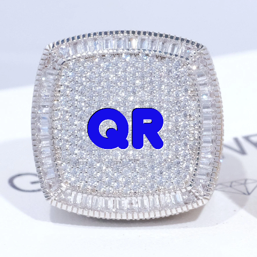 CUSTOM LETTER 3D ICED RING