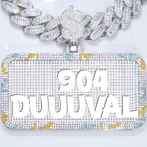 CUSTOM LETTER NECKLACE 3D COLORFUL SQUARE