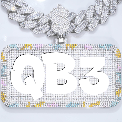 CUSTOM LETTER NECKLACE 3D COLORFUL SQUARE