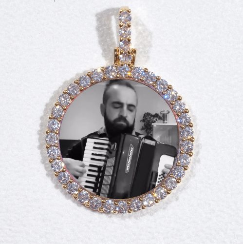 3D CIRCLE CUSTOM PICTURE PENDANT SMALL SIZE