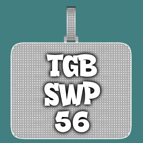 CUSTOM LETTER NECKLACE 3D BIG SQUARE
