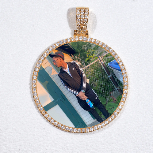 MEDIUM 3D CIRCLE CUSTOM PICTURE PENDANT