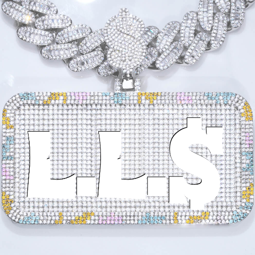 CUSTOM LETTER NECKLACE 3D COLORFUL SQUARE