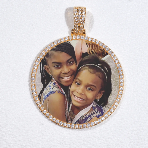 MEDIUM 3D CIRCLE CUSTOM PICTURE PENDANT