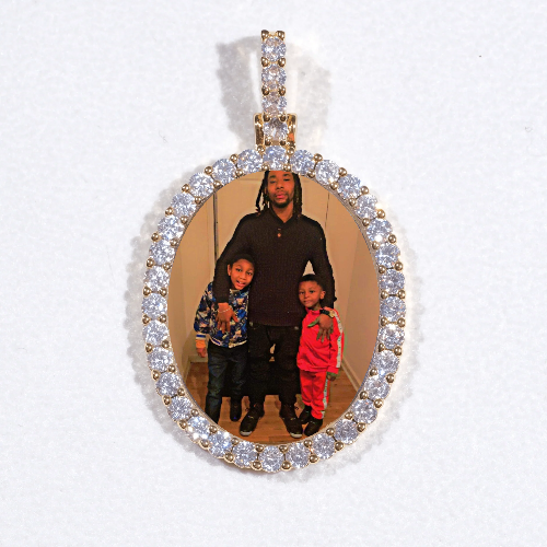 3D Oval Custom Picture Pendant