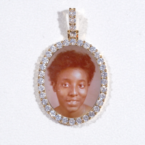 3D Oval Custom Picture Pendant