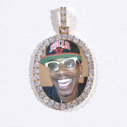 3D Oval Custom Picture Pendant