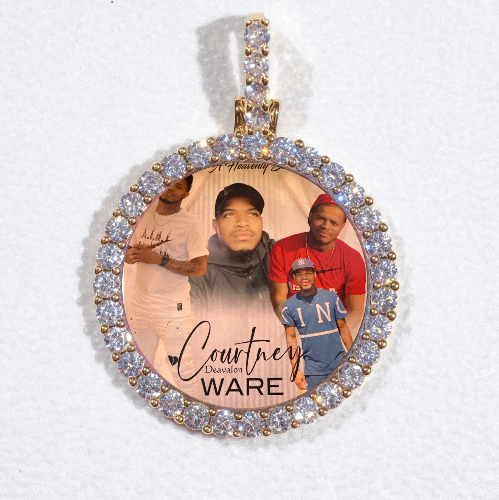3D CIRCLE CUSTOM PICTURE PENDANT SMALL SIZE