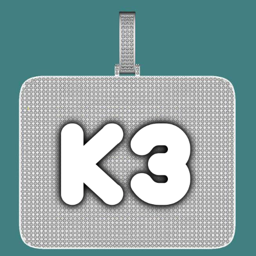 CUSTOM LETTER NECKLACE 3D BIG SQUARE