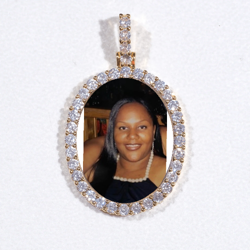 3D Oval Custom Picture Pendant