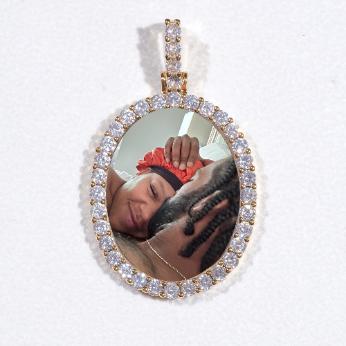 3D Oval Custom Picture Pendant