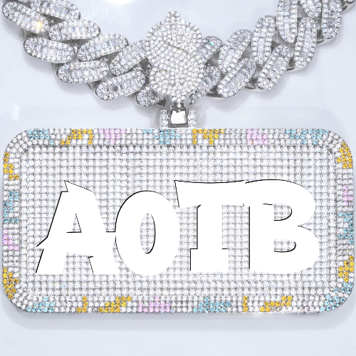 CUSTOM LETTER NECKLACE 3D COLORFUL SQUARE
