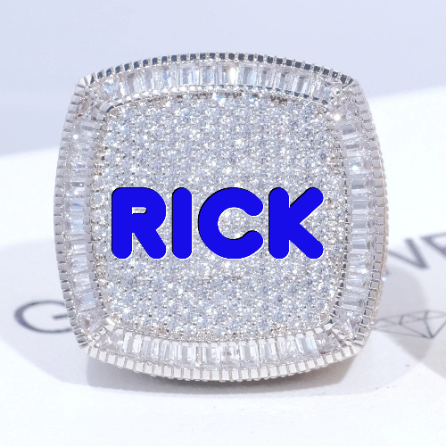 CUSTOM LETTER 3D ICED RING