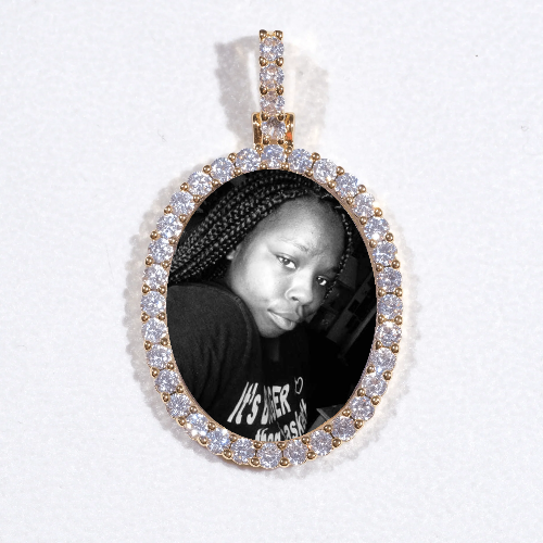 3D Oval Custom Picture Pendant