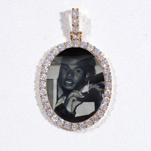 3D Oval Custom Picture Pendant