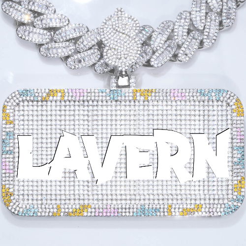 CUSTOM LETTER NECKLACE 3D COLORFUL SQUARE