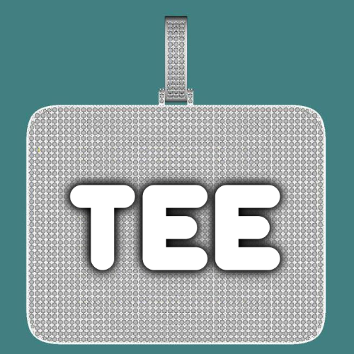 CUSTOM LETTER NECKLACE 3D BIG SQUARE