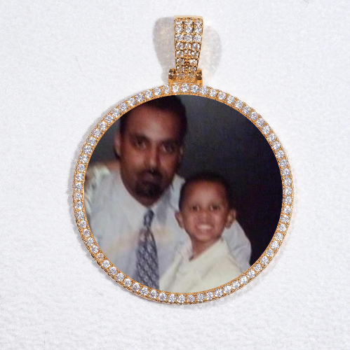 MEDIUM 3D CIRCLE CUSTOM PICTURE PENDANT