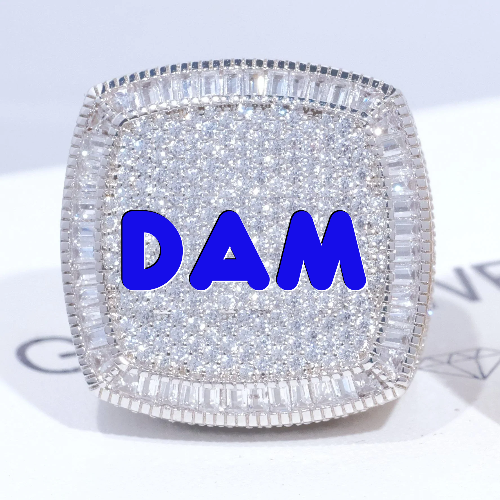 CUSTOM LETTER 3D ICED RING