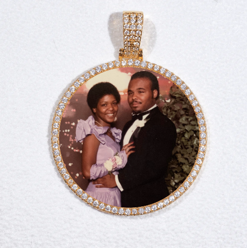 MEDIUM 3D CIRCLE CUSTOM PICTURE PENDANT