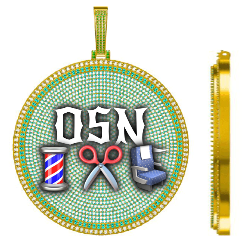 CUSTOM LETTER NECKLACE 3D BIG DISC