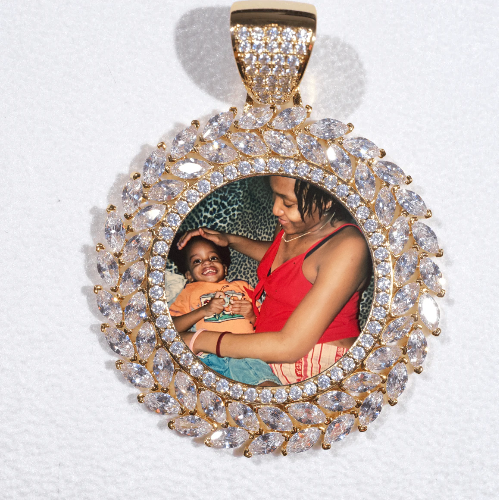 Large 3D Wheat Ear Custom Picture Pendant