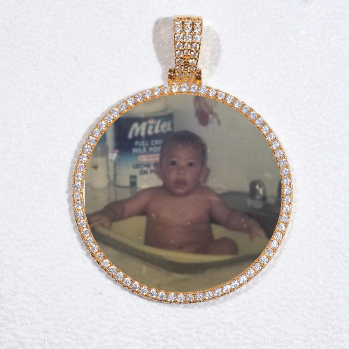 MEDIUM 3D CIRCLE CUSTOM PICTURE PENDANT