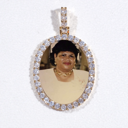 3D Oval Custom Picture Pendant
