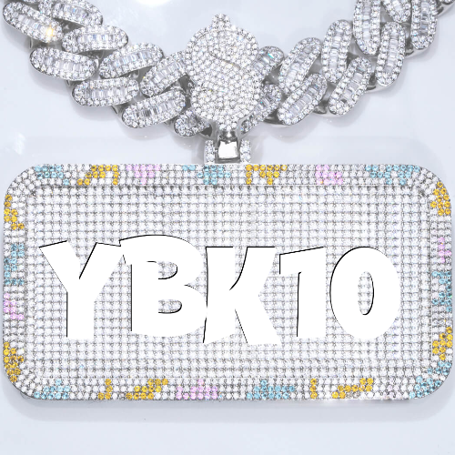 CUSTOM LETTER NECKLACE 3D COLORFUL SQUARE