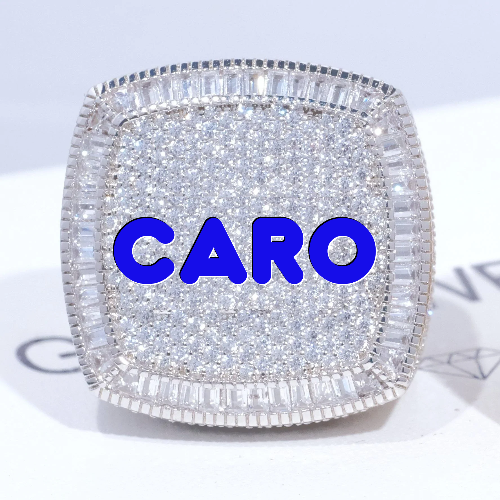 CUSTOM LETTER 3D ICED RING
