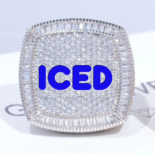 CUSTOM LETTER 3D ICED RING
