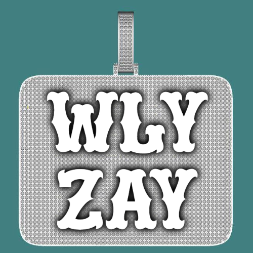 CUSTOM LETTER NECKLACE 3D BIG SQUARE