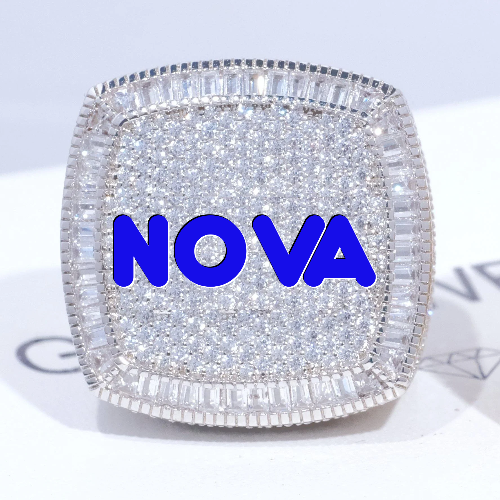 CUSTOM LETTER 3D ICED RING