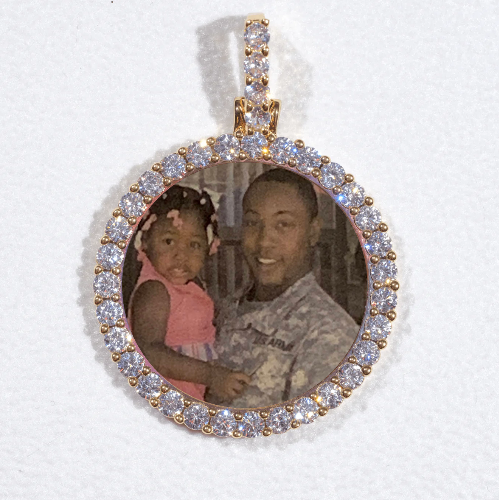 3D CIRCLE CUSTOM PICTURE PENDANT SMALL SIZE